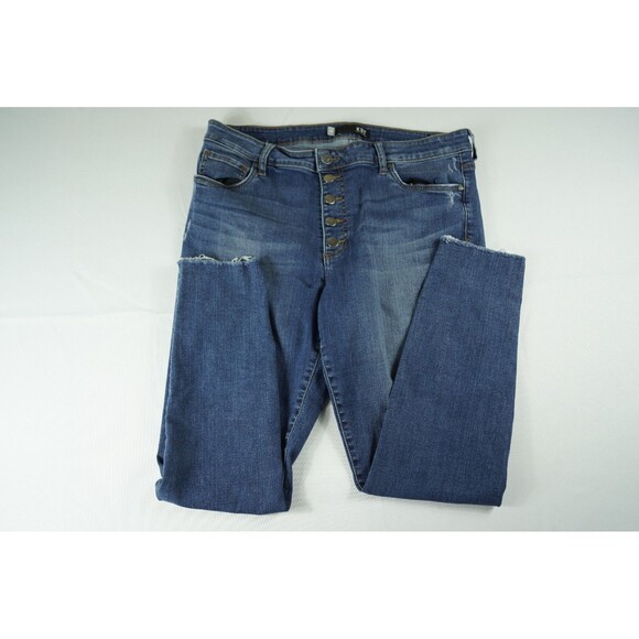 KUT~ From The Kloth Women's Jeans Size 16 Blue Stretch Denim 5-Pocket - Picture 2 of 16